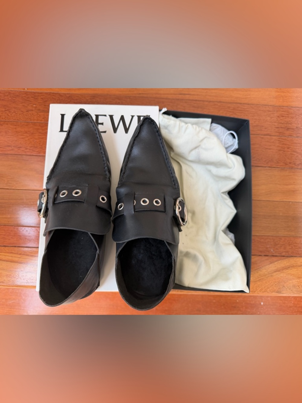 Loewe Collapsible Heel Buckled Loafer